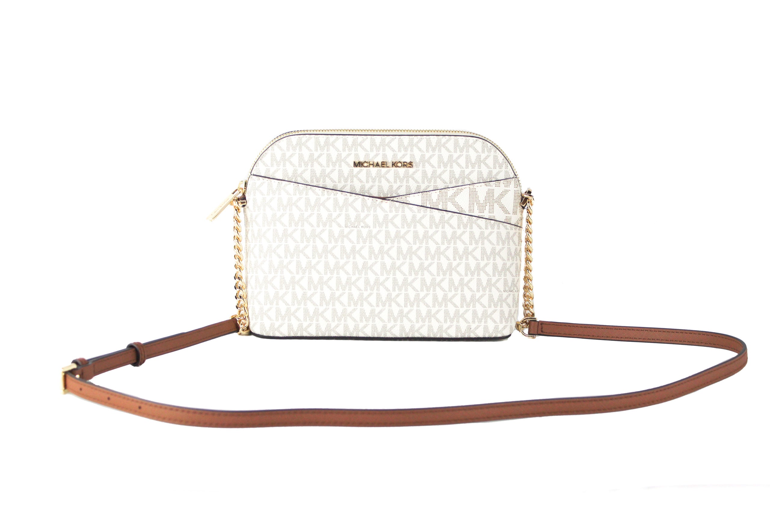 Michael Kors Jet Set Travel Medium Leather X Cross Dome Crossbody Hand–  Nahim - Luxury Wardrobe